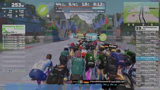 Zwift  Race Zwift Racing League  Open EMEAE Western East Division 1 A on Glyph Heights [upl. by Aseneg806]