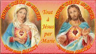 F1277 À JÉSUS par MARIE 757Musique pour aider à la récitation du Chapelet [upl. by Aerdnad]