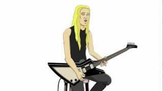 Skwisgaar Skwigelf of Dethklok and the Epiphone quotThunderhorsequot Explorer [upl. by Spense]