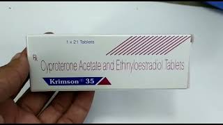 Krimson 35 Tablet  Cyproterone Acetate and Ethinyloestradiol Tablet uses  Krimson 35 Tablet Fayde [upl. by Ahsitul386]