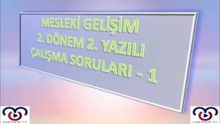 Mesleki Gelişim 2Dönem 2Yazılı Çalışma Soruları  1 [upl. by Latrice]