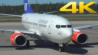 4K  Flight in old SAS Boeing 737600 from Gothenburg to StockholmArlanda [upl. by Cornelle]