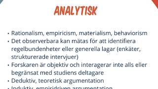 Empiriskanalytisk ansats [upl. by Annamaria]