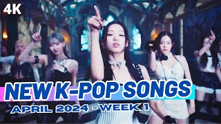 NEW KPOP SONGS  APRIL 2024 WEEK 1 [upl. by Bauske]