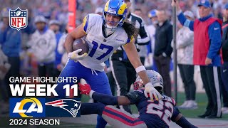 Los Angeles Rams vs New England Patriots Game Highlights  NFL 2024 Season Week 11 [upl. by Cele411]