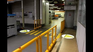 Projected safety signage system in Continental production hall [upl. by Pugh909]