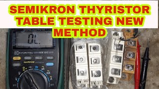 Semikron scr thyristor table testing with new method  vfd repairing lab [upl. by Li]