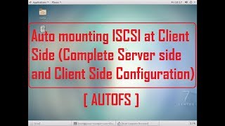 How to auto mount iscsi target disk in Centos 7 Redhat 7 automounting [upl. by Ennyrb460]