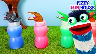 Fizzy Explores Colors With Dinosaur Slime Bottles  Fun Stories For Kids [upl. by Aizitel353]