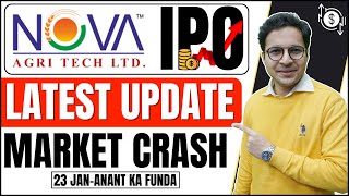 Nova AgriTech IPO Latest update  Stock market crash today  23012024 [upl. by Franz751]