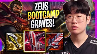 ZEUS TRIES GRAVES IN EUW SOLOQ  T1 Zeus Plays Graves TOP vs Sion  Bootcamp 2023 [upl. by Acassej]