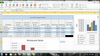 MS Excel 2010 Tutorial Employee Sales Performance Report Analysis amp Evaluation  PART 2 [upl. by Carpio239]