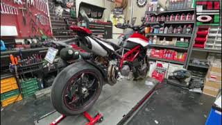 DUCATI HYPERMOTARD 950 sp sc project exhaust install [upl. by Ellennahs]