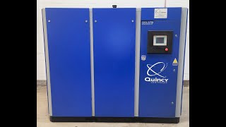 75 HP QUINCY QSI370i ROTARY SCREW AIR COMPRESSOR M2027 [upl. by Gewirtz]