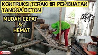 CARA MUDAH MEMBUAT MAL ANAK TANGGA COR  Konstruksi terakhir TANGGA BETON [upl. by Maupin877]