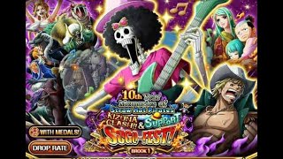 OPTC Kizuna Brook Sugo Part 1  5 Multis [upl. by Llerol702]