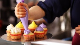 5 Cupcake Icing Techniques  Cake Decorating [upl. by Laurice907]