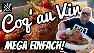 Coq au Vin einfach und schnell aus dem Dutch Oven  030 BBQ [upl. by Kirima]