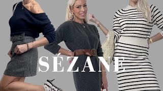 Sezane Fall TryOn Haul  Chic Trendy but Timeless Too [upl. by Samtsirhc]