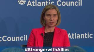 A Conversation with H E Federica Mogherini in Washington February 10 2017 at Atlantic Council [upl. by Kletter]