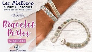 Comment faire un bracelet perles très facile au crochet  tuto pas à pas [upl. by Ella]