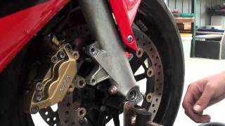 03 cb600rr front tyre and fender removal ebay fairing kit [upl. by Deden604]