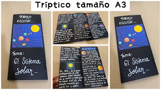 Tríptico tamaño A3 hecho a mano  Paso a paso [upl. by Stacie589]