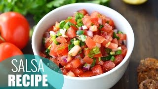 How to Make Salsa  Easy Homemade Salsa Recipe [upl. by Bartolemo]