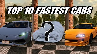 Top 10 Fastest Cars in Car Parking Multiplayer New Update [upl. by Notneb]