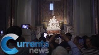 New Addition to the Pietà Vatican Adds Bulletproof Glass to Famous Work of Art [upl. by Enidlarej]