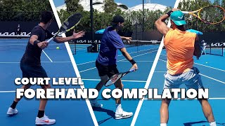 Slow Motion ATP Forehand Compilation  Court Level 4K 60FPS [upl. by Liagabba]