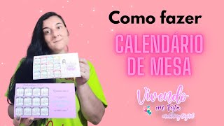 Como fazer calendário de mesa A4  molde gratuito [upl. by Harper]