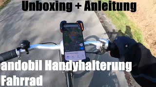 andobil Handyhalterung Fahrrad 2023 Voller Schutz Motorrad Smartphone Halter Unboxing amp Anleitung [upl. by Euqinamod]