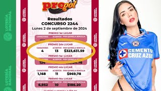 Resultados y Ganadores de Progol 2244 [upl. by Nywg]