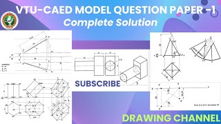 VTU CAED MODEL QUESTION PAPER 1 COMPLETE SOLUTION [upl. by Ainolopa]