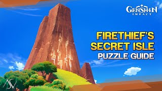 Firethiefs Secret Isle Puzzle Guide  Hidden Luxurious Chest  Genshin Impact [upl. by Uahc844]