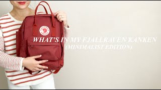 WHATS INSIDE MY FJALLRAVEN KANKEN BACKPACK MINIMALIST EDITION [upl. by Sherard]