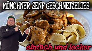 Münchner Senf Geschnetzeltes  schnelles Rezept für die Pfanne [upl. by Burdett856]