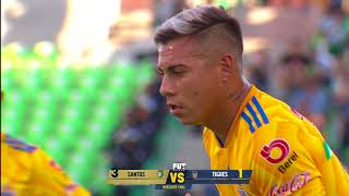 Santos 31 Tigres  J5  Apertura 2018 [upl. by Aibonez]