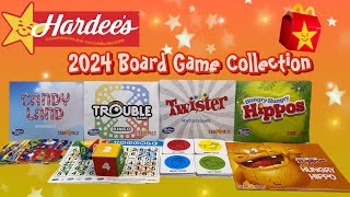 2024 Hardees Board Game Paper Collection Full Set Review  Fast Food Happy Meal [upl. by Wetzell244]