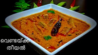 Vendakka Theeyal Kerala Style  വെണ്ടയ്ക്ക തീയൽ  Vendakka Curry [upl. by Aredna]