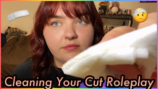 ASMR  Cleaning  Wrapping Your Wound RP fully whispered [upl. by Akinyt]