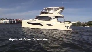 Tour of Interlude an Aquila 44 Power Catamaran [upl. by Naoj52]