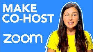 Zoom Cohost How to Give Co host Permissions  Make Someone a Cohost [upl. by Elkin]