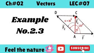 Example 23 class 11 physics  Vectors and equilibrium Lecture No 07  Feel the nature [upl. by Othe]