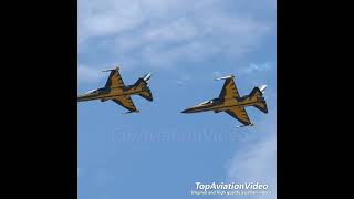 RoKAF Black Eagles aerobatic team at LIMA23 aviation blackeagles fighterjet military airforce [upl. by Ybot]