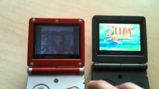 GBA Backlit SP model comparison [upl. by Francesco]