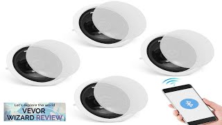 VEVOR 4 PCs 65 Bluetooth in Ceiling Speakers 150W Flush Mount Ceiling Review [upl. by Eeldarb]