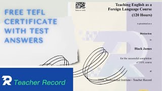 FREE 120 HOUR TEFL CERTIFICATE WITH TEST ANSWERS  MODULE 1 [upl. by Mast]