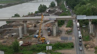 Koridor 5c Izgradnja VijaduktaMosta preko rijeke bosne Doboj Autoput dobojZenica [upl. by Ahseined]